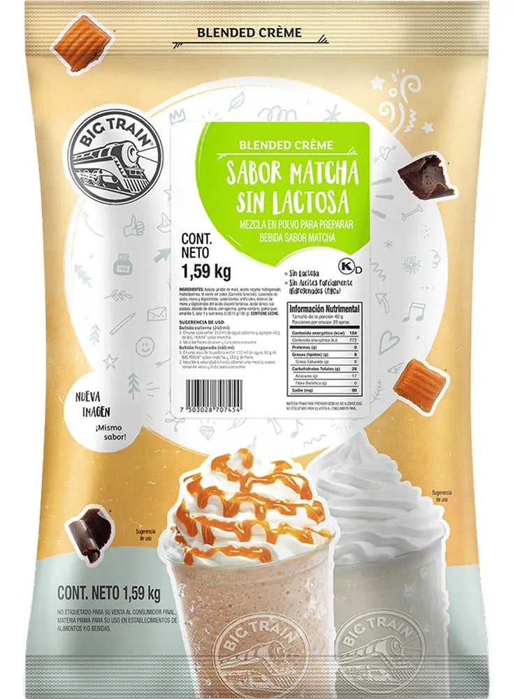 Base Big Train Sabor Matcha Bolsa 1590 Gramos