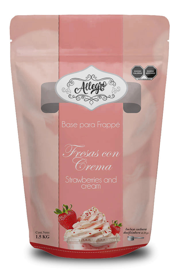 BASE PARA FRAPPE FRESAS CON CREMA 1.5 KG